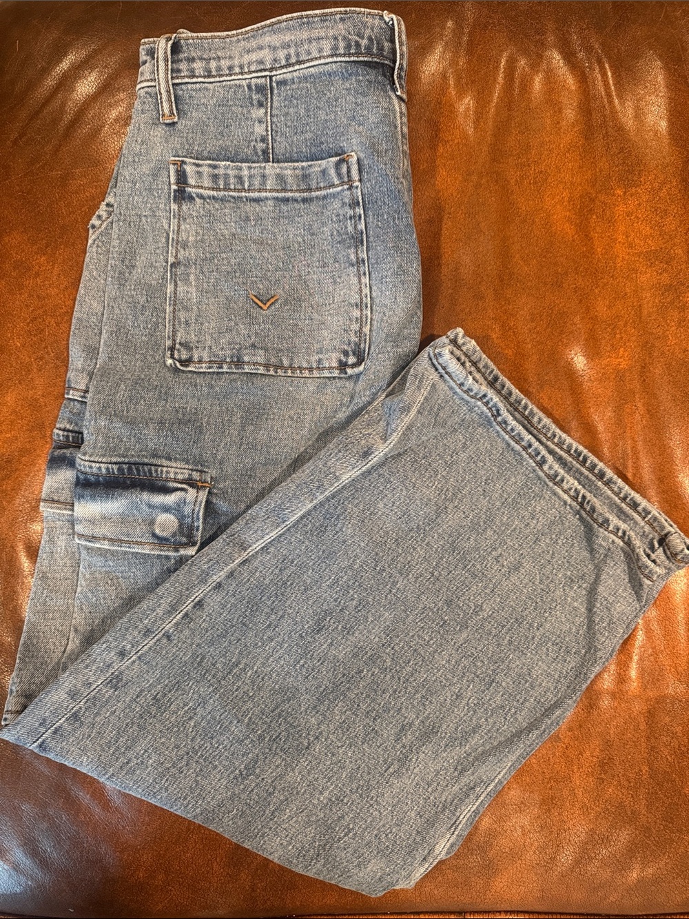 Hudson Jeans Light Blue Cargo Crop Denim